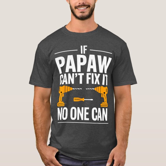 Rolig Papaw-konst för farfar från barnbarn T Shirt (Framsida)
