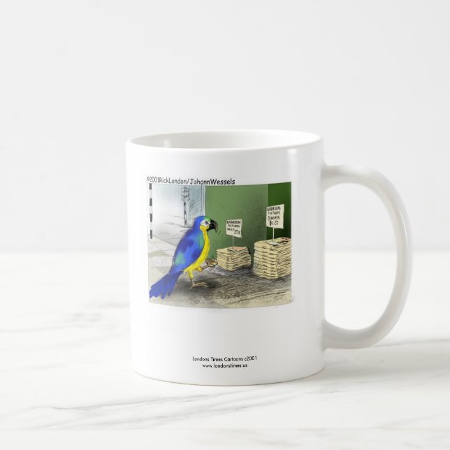 Rolig Papegoja Kaffemugge "Badrumsinredning" Kaffemugg (Höger)