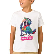 Rolig papegoja som sjunger karaoke T-shirt
