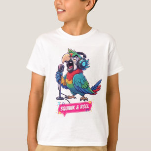 Rolig papegoja som sjunger karaoke T-shirt