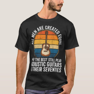 Rolig Pappa 70-årsdag Fars Dag Akustisk T Shirt
