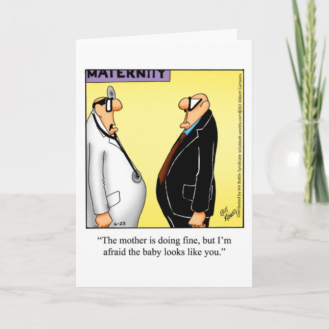 Rolig pappa att bli humor hälsningskort kort (Framsida)