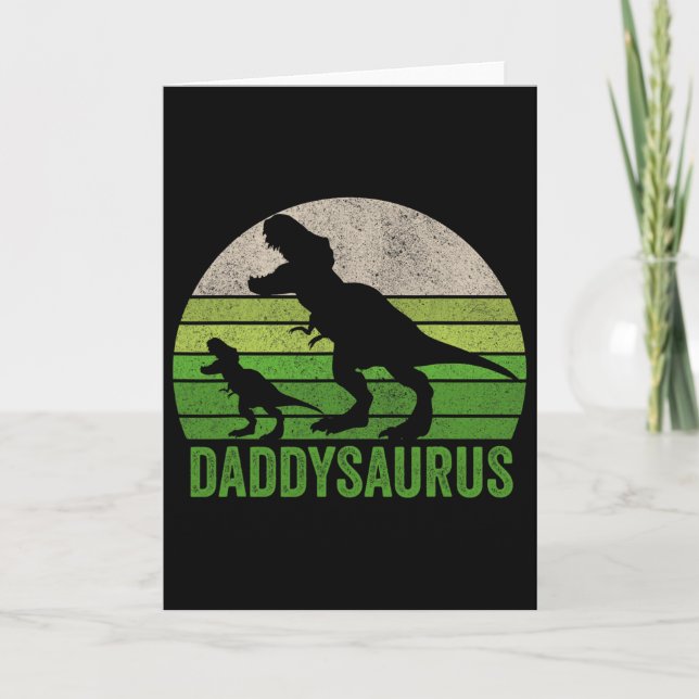 Rolig Pappa Dinosaur Pappa Rolig Fars Dag Present  Kort (Framsida)