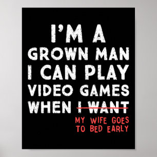 Rolig Pappa Fader Gamer Jag Kan Spela Videospel Ga Poster