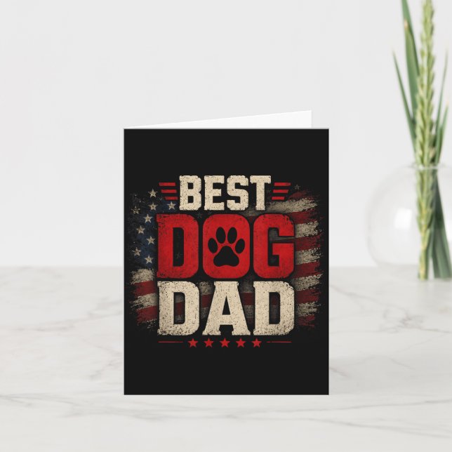 Rolig pappa faders dag hundpappa kort (Framsida)