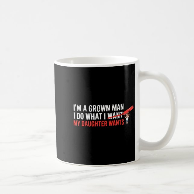 Rolig Pappa Far Dotter Humor Man Faderskap Familj Kaffemugg (Höger)