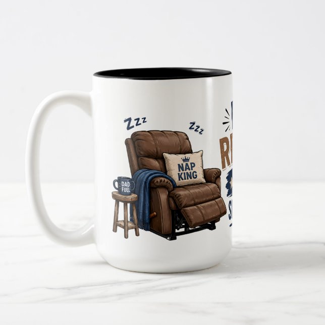 Rolig Pappa Fåtölj Kaffemugg (Vänster)