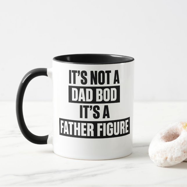 Rolig Pappa Figur Pappa Kroppsform Kaffe Mugg Pres (Med munk)