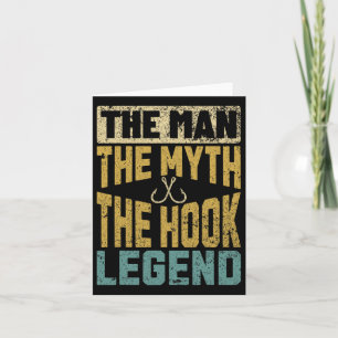 Rolig Pappa Fiskare Man Mytt Hook Legend Fiskare F Kort