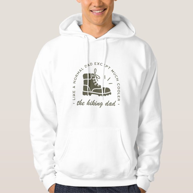 Rolig pappa för vandrare fader hoodie (Framsida)