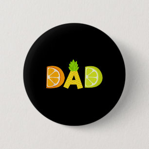 Rolig pappa fruitarian älskare sommar pappa frukt knapp