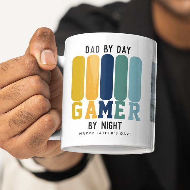 Rolig Pappa Gamer Fars Dag Kaffemugg (Skapare uppladdad)