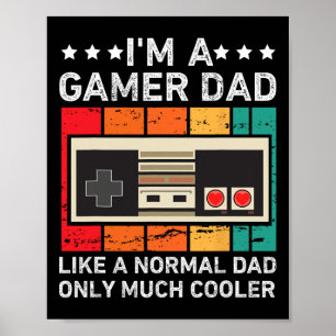 Rolig Pappa Gamer För Män Video Game Pappa Gaming Poster
