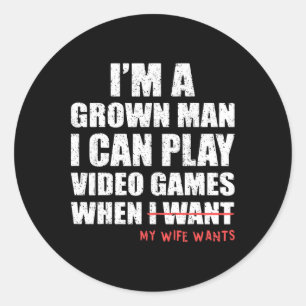 Rolig pappa-gamer jag kan spela tv-spel när min fr runt klistermärke