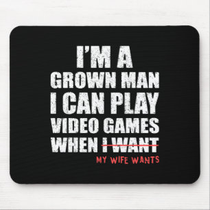 Rolig Pappa Gamer Jag Kan Spela Videospel När Min Musmatta