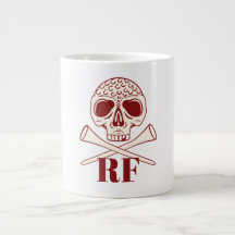 Rolig pappa-golfmonogram Retro dödskalle korsade g