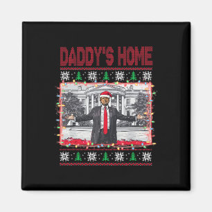 Rolig Pappa Hemma Trump Fula Jultröja Xm Magnet