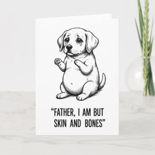 rolig pappa hund Jag är men hud och ben Grafisk Kort