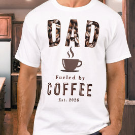 Rolig Pappa Kaffeälskare Kopp Fars Dag Est. T Shirt