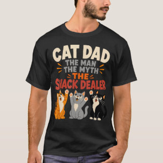 Rolig Pappa Katten Mannen Myten Snackförsäljaren T Shirt