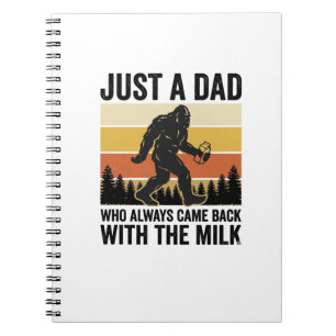 Rolig Pappa Kom Tillbaka Med Den Gamla Mjölkskjort Anteckningsbok