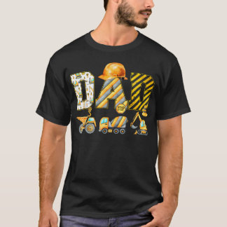 Rolig Pappa Konstruktion Hjullastare Matchande Fam T Shirt