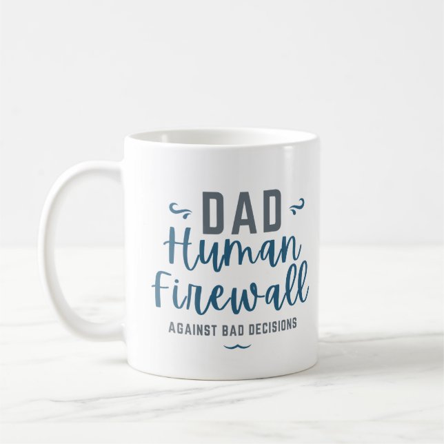Rolig Pappa Mänsklig Brandvägg  Kaffemugg (Vänster)