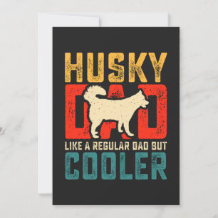 Rolig pappa med husky, vanlig pappa förhöjd till c julkort