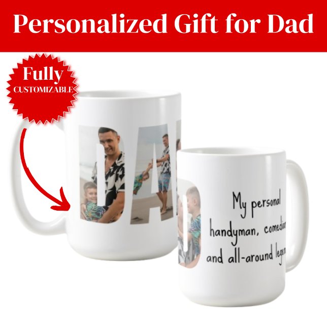 Rolig Pappa Mugg – Hantverkare, Komiker & Legend (Funny Dad Mug – Handyman, Comedian & Legend)