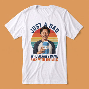 Rolig Pappa Retro Foto T Shirt