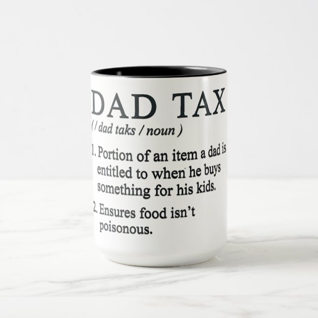 Rolig Pappa Skatt Definition Mugg (Center)