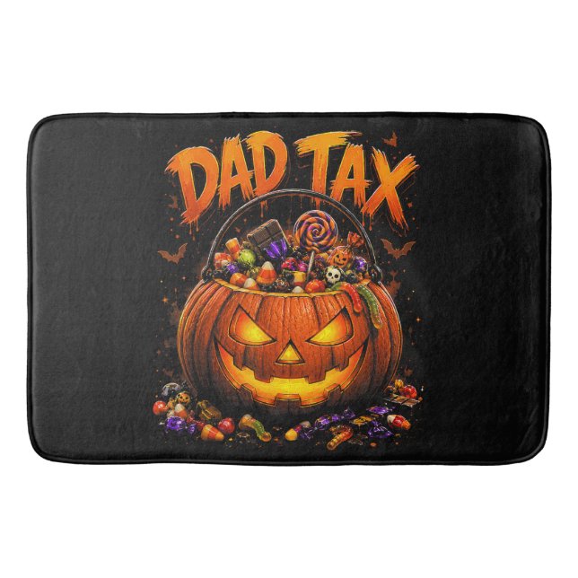 Rolig Pappa Skatt Halloween Pumpa Badrumsmatta (Framsidan)