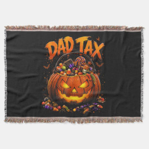 Rolig Pappa Skatt Halloween Pumpa Filt