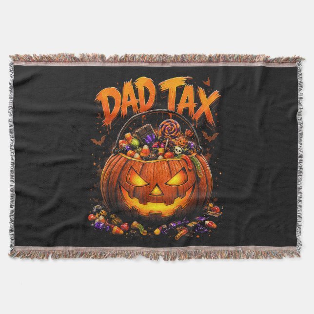 Rolig Pappa Skatt Halloween Pumpa Filt (Framsidan)