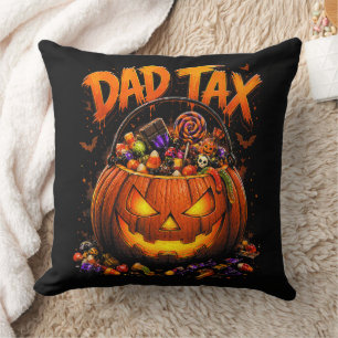 Rolig Pappa Skatt Halloween Pumpa Kudde