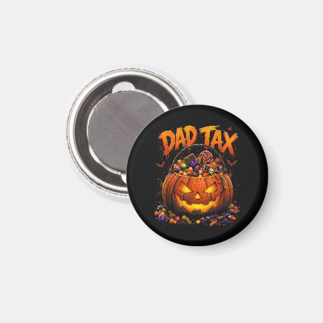 Rolig Pappa Skatt Halloween Pumpa Magnet (Front/Back)