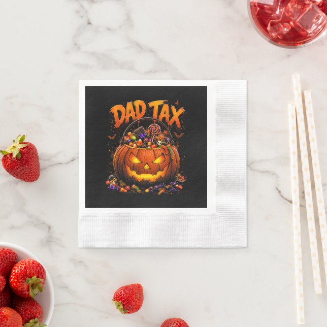 Rolig Pappa Skatt Halloween Pumpa Pappersservett (Insitu)