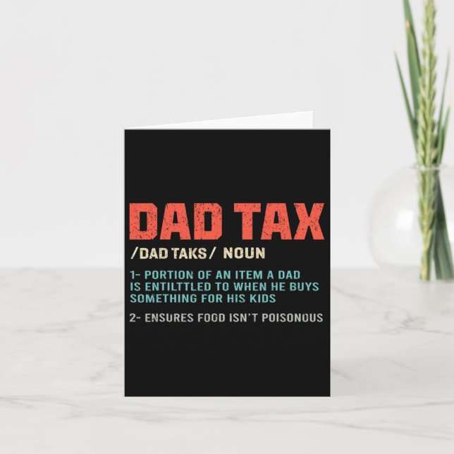 Rolig Pappa Skatt  Kort (Framsida)