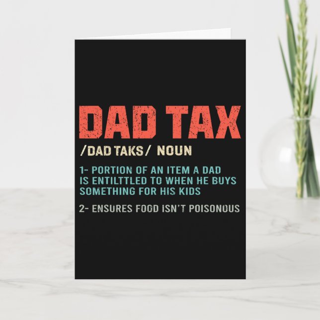 Rolig Pappa Skatt  Kort (Framsida)