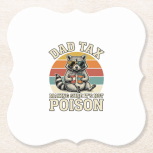 Rolig Pappa Skatt Tvättbjörn Vintage T-Shirt Desig Underlägg Papper