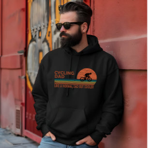 Rolig Pappa Som Cyklar Som En Normal Pappa Men Coo Hoodie