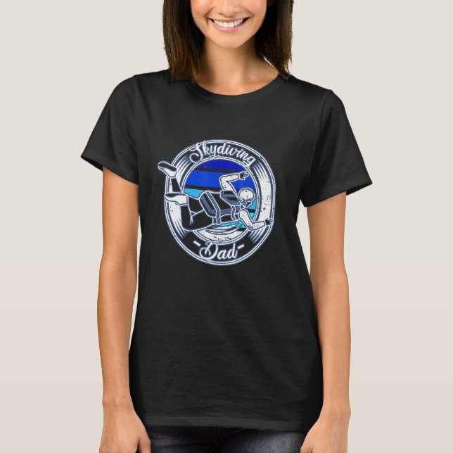 Rolig pappa som fallskärmshoppar t shirt (Framsida)