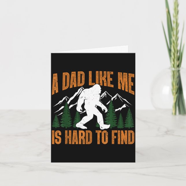 Rolig pappa som svår att hitta fars dag bigfoot kort (Framsida)