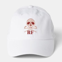 Rolig pappa till golfmonogram retro dödskalle kors