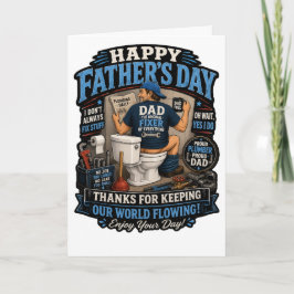 Rolig pappa till rörmokare fars dag kort