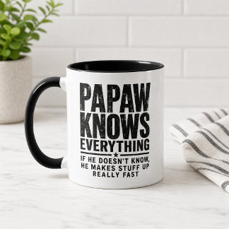 Rolig Pappa Veta Allt Mugg Farfar Presenter
