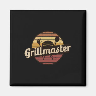 Rolig Pappa Vintage Design Grillmaster Fars Dag Magnet