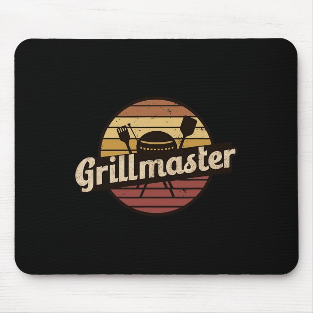 Rolig Pappa Vintage Design Grillmaster Fars Dag  Musmatta (Framsidan)
