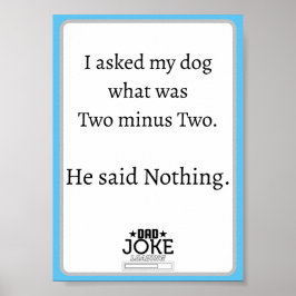 Rolig Pappajoke-design Poster