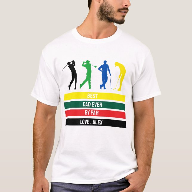 rolig pappas dag någonsin av par, anpassad T-Shirt (Framsida)